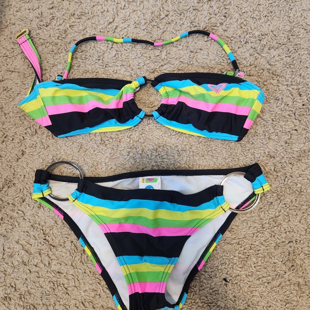 ROXY striped bikini